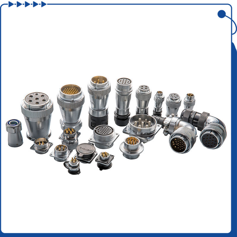 Connecteur étanche rond en métal